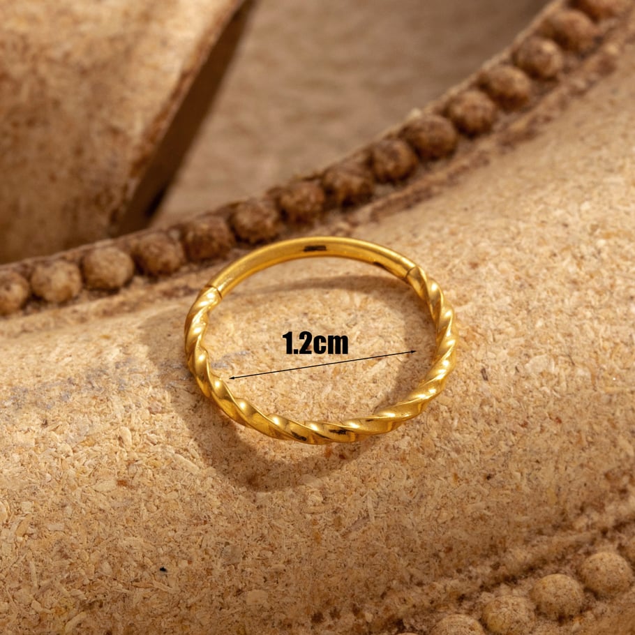 1 Pair Simple Series Simple Geometric Titanium Steel No Plating Material Women Hoop Earrings Picture7
