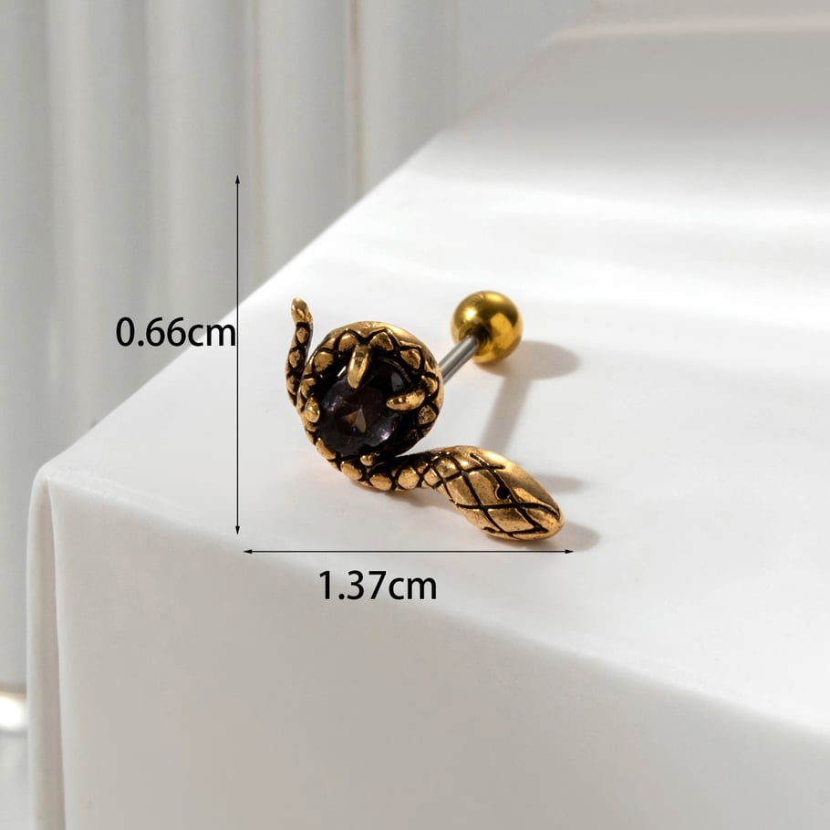1 Pair Simple Series Classic Flower Titanium Steel No Plating Material Zircon Women Stud Earrings Picture5