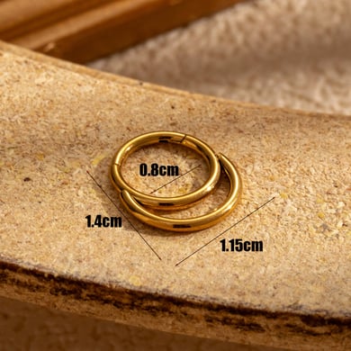 1 Pair Simple Series Simple Geometric Titanium Steel No Plating Material Women Stud Earrings h5 Picture6