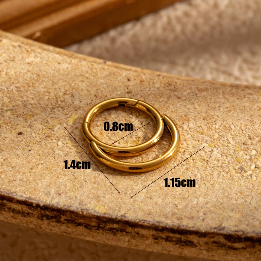 1 Pair Simple Series Simple Geometric Titanium Steel No Plating Material Women Stud Earrings Picture6