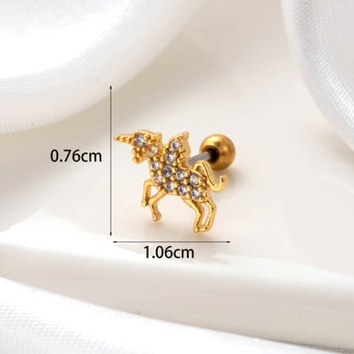 1 Pair Simple Series Simple Flower Copper No Plating Material Zircon Women Stud Earrings h5 Picture5