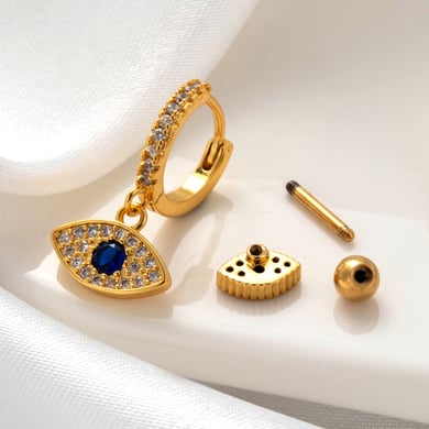1 Pair Simple Series Classic Eye Copper No Plating Material Zircon Women Stud Earrings h5 Picture7