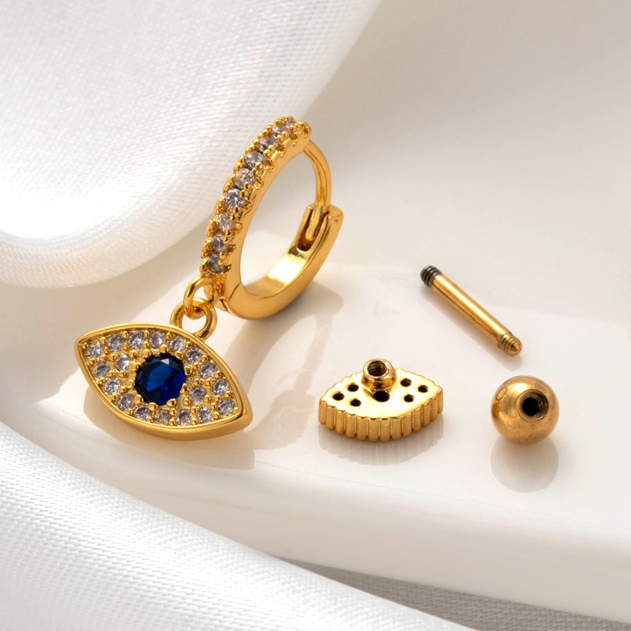 1 Pair Simple Series Classic Eye Copper No Plating Material Zircon Women Stud Earrings Picture7