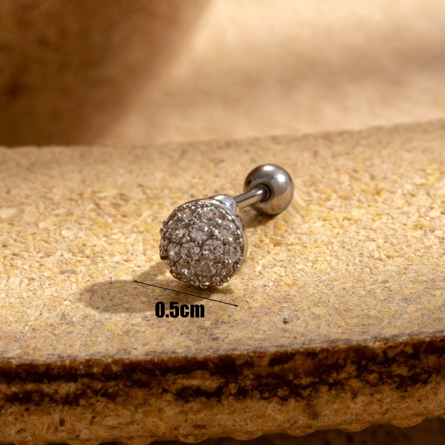 1 Pair Simple Series Classic Heart Titanium Steel No Plating Material Zircon Women Stud Earrings Picture4