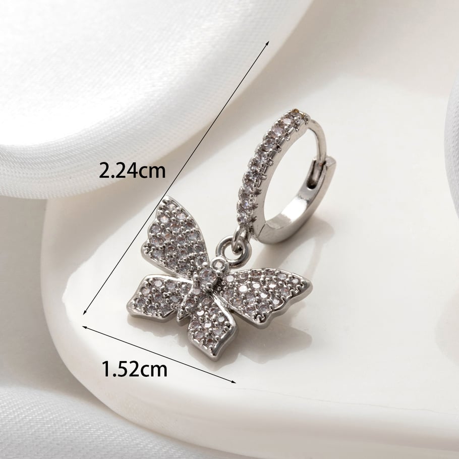 1 Pair Simple Series Classic Heart Copper No Plating Material Zircon Women Stud Earrings Picture5