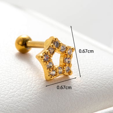 1 Paar einfache Serie einfache geometrische Kupfer keine Beschichtung Material Zirkon Frauen Ohrstecker h5 Bild5