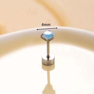 1 Pair Simple Series Simple Geometric Titanium Steel No Plating Material Zircon Women Stud Earrings h5 Picture7