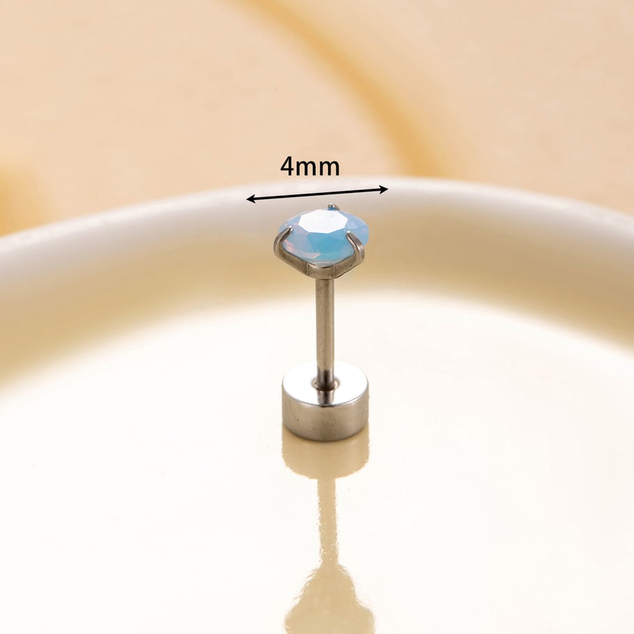 1 Pair Simple Series Simple Geometric Titanium Steel No Plating Material Zircon Women Stud Earrings Picture7