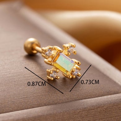 1 Pair Simple Series Simple Heart Titanium Steel No Plating Material Zircon Women Stud Earrings h5 Picture4