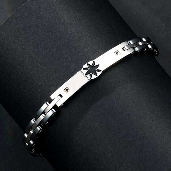 1 Pair Simple Series Simple Geometric Stainless Steel Men's Bracelets 2