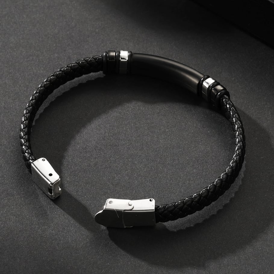 1 Paar Simple Series Einfache geometrische Lederarmbänder für Herren Bild5