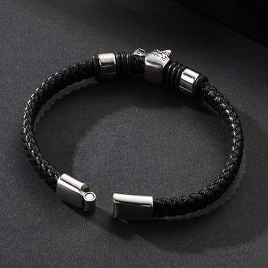 1 Paar Retro-Armbänder aus Tierleder der Simple Series für Herren h5 Bild5