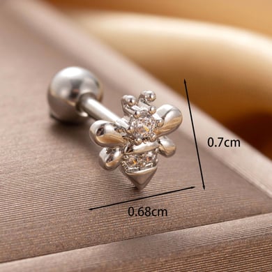 1 Paar Simple Series Klassisches Herz Kupfer Kein Beschichtungsmaterial Zirkon Damen Ohrstecker h5 Bild4