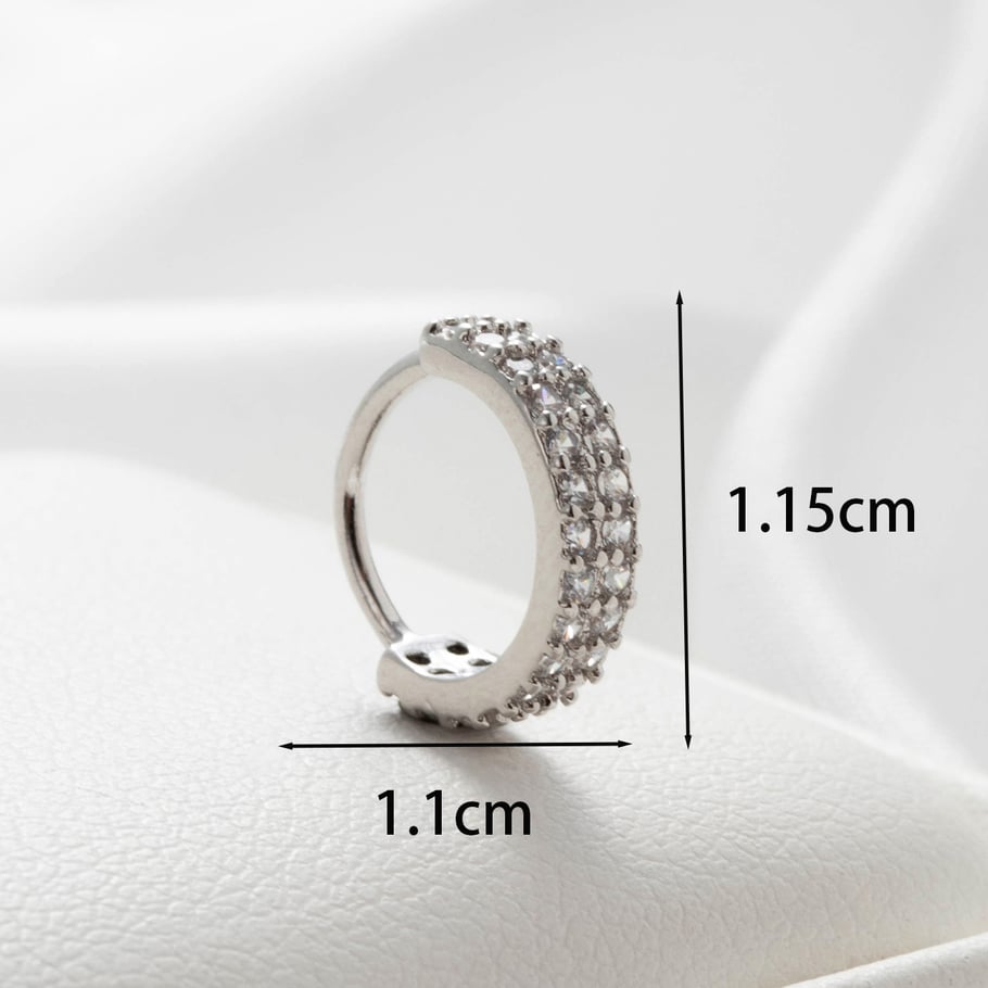 1 Pair Simple Series Simple Heart Copper No Plating Material Zircon Women Stud Earrings Picture4