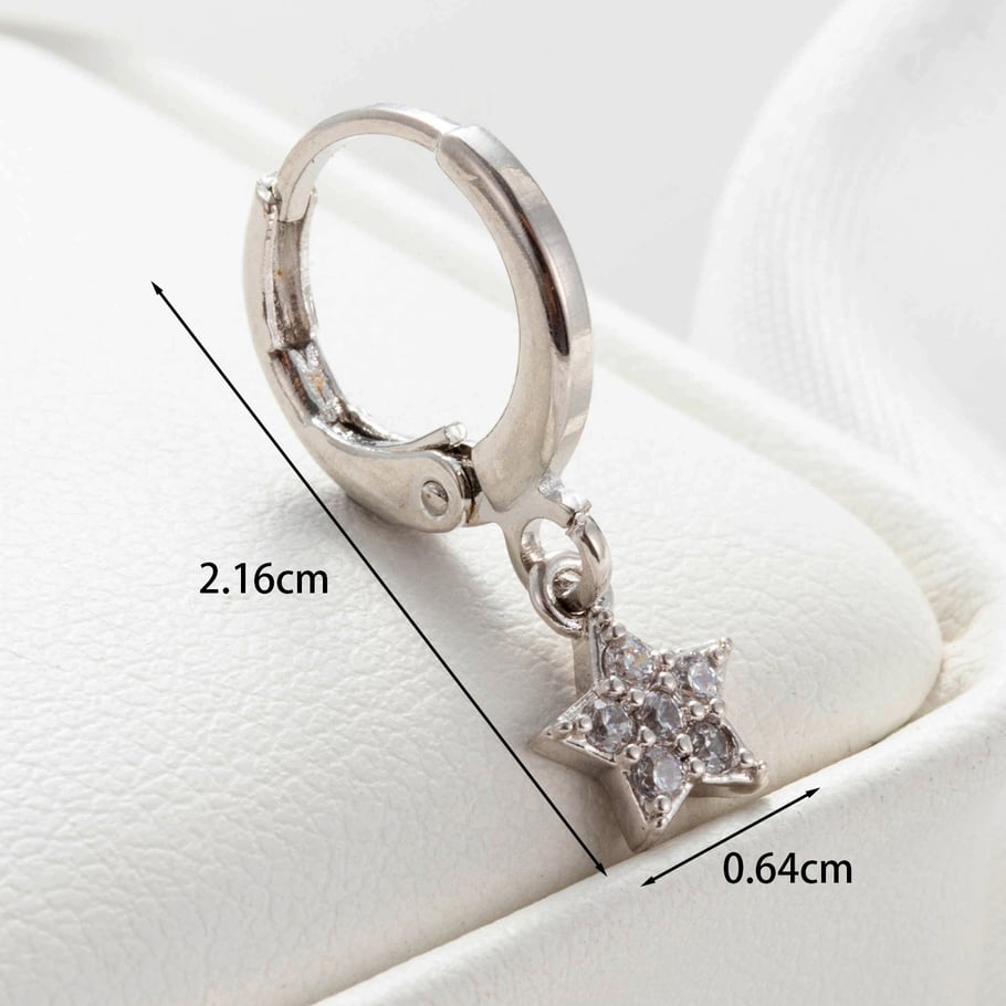 1 Pair Simple Series Simple Flower Copper No Plating Material Zircon Women Stud Earrings Picture3