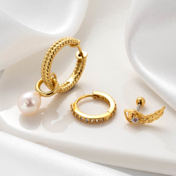 1 paio di orecchini a bottone da donna in zircone con materiale di placcatura in rame geometrico classico semplice