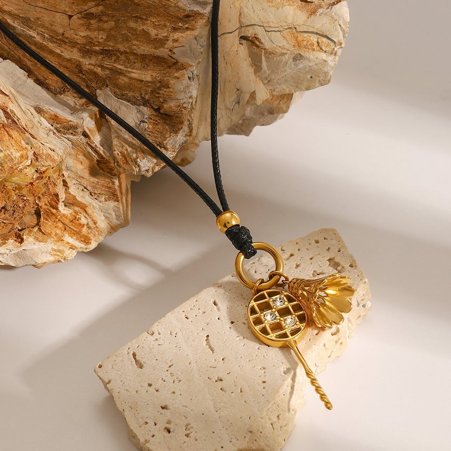 1 Piece Simple Series Casual Geometric Stainless Steel 18K Gold Plated Women Pendant Necklaces Picture5