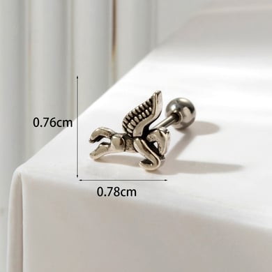 1 Pair Simple Series Classic Animal Titanium Steel No Plating Material Zircon Women Stud Earrings h5 Picture4