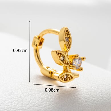 1 Paar einfache Serie einfache geometrische Kupfer keine Beschichtung Material Zirkon Frauen Ohrstecker h5 Bild3