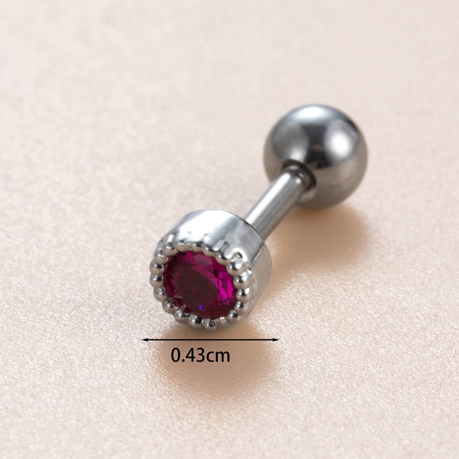 1 Paar einfache Serie klassische geometrische Kupfer keine Beschichtung Material Zirkon Frauen Ohrstecker Bild5