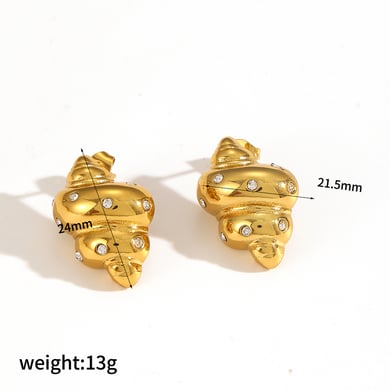 1 Paar Simple Series Light Luxus-Stil Schildkröte Edelstahl 18 Karat vergoldet Kunstperle Damen Ohrstecker h5 Bild6
