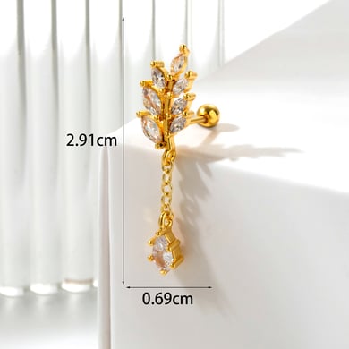 1 Paar Simple Series Klassische geometrische Titanstahl ohne Beschichtungsmaterial Zirkon Damen Ohrstecker h5 Bild4