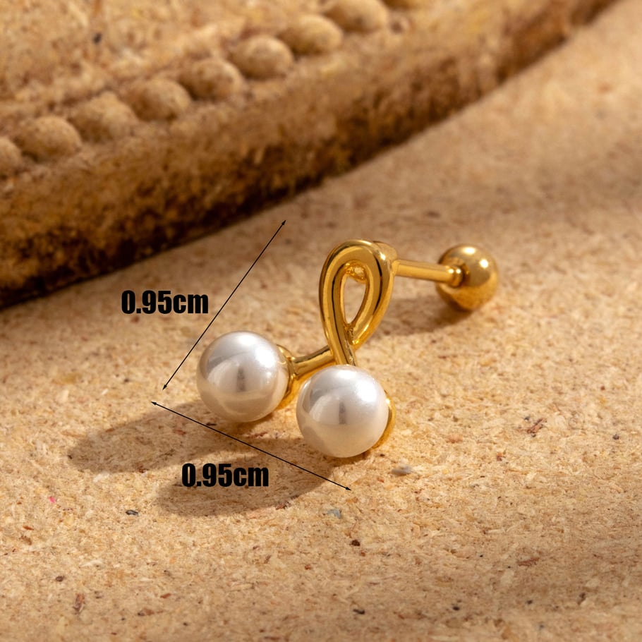 1 Paar einfache Serie einfache geometrische Kupfer keine Beschichtung Material Zirkon Frauen Ohrstecker Bild5
