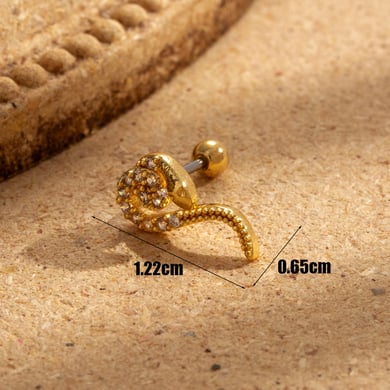 1 Paar Simple Series Klassische Tier Titan Stahl Kein Beschichtungsmaterial Zirkon Damen Ohrstecker h5 Bild6