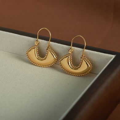 1 Pair Simple Series Retro Geometric Stainless Steel 18K Gold Plated Women Drop Earrings h5 Picture4