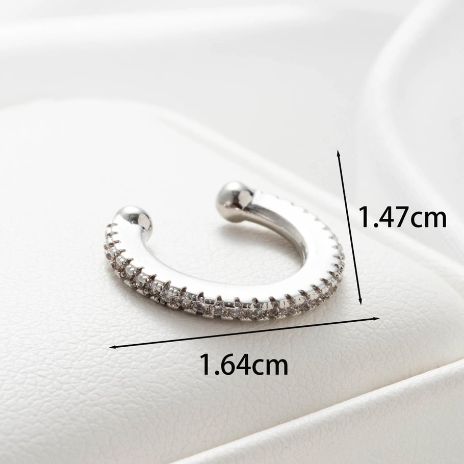 1 Pair Simple Series Simple Heart Copper No Plating Material Zircon Women Stud Earrings Picture3