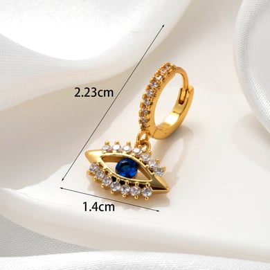 1 Paar Simple Series Classic Eye Kupfer Kein Beschichtungsmaterial Zirkon Damen Ohrstecker h5 Bild4