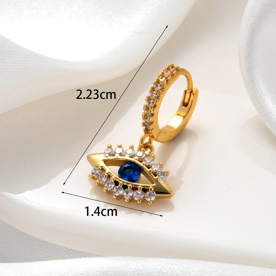 1 Paar Simple Series Classic Eye Kupfer Kein Beschichtungsmaterial Zirkon Damen Ohrstecker Bild4