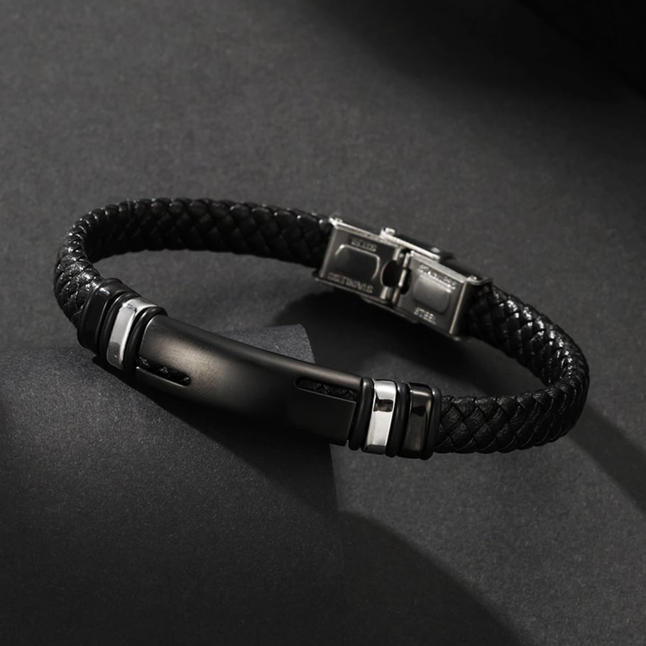 1 Paar Simple Series Einfache geometrische Lederarmbänder für Herren Bild4