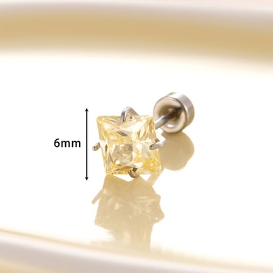 1 Pair Simple Series Simple Geometric Titanium Steel No Plating Material Zircon Women Stud Earrings h5 Picture7