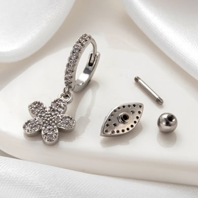 1 Paar Simple Series Klassische Blume Kupfer Kein Beschichtungsmaterial Zirkon Damen Ohrstecker h5 Bild7