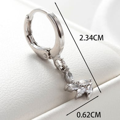 1 Paar Simple Series Klassische Blume Kupfer Kein Beschichtungsmaterial Zirkon Damen Ohrstecker h5 Bild4