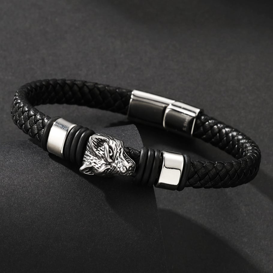 1 Paar Retro-Armbänder aus Tierleder der Simple Series für Herren Bild4