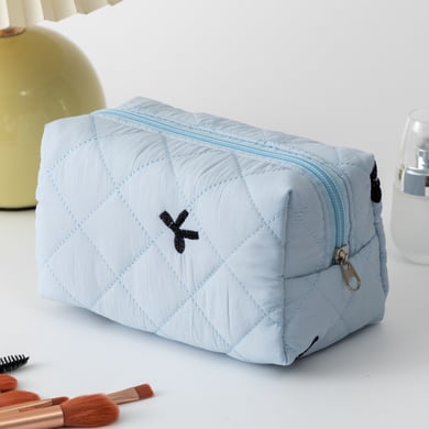 1 Piece Classic Travel Bowknot Lightweight Large Capacity Pouch With Random Printing Design Women's Quilted Cosmetic Bags h5 Picture9