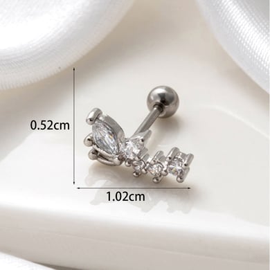 1 Paar Simple Series Simple Droplet Kupfer Kein Beschichtungsmaterial Zirkon Damen Ohrstecker h5 Bild4