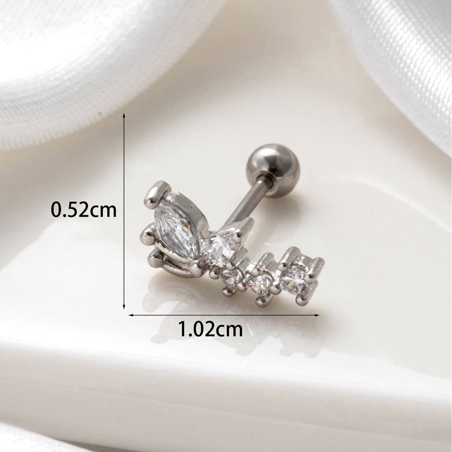 1 Paar Simple Series Simple Droplet Kupfer Kein Beschichtungsmaterial Zirkon Damen Ohrstecker Bild4
