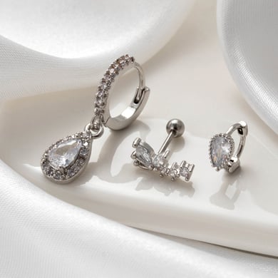 1 Paar Simple Series Simple Droplet Kupfer Kein Beschichtungsmaterial Zirkon Damen Ohrstecker h5 Bild3