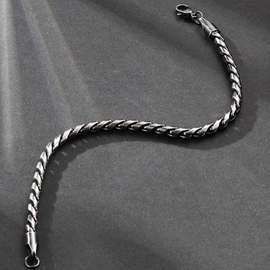 1 Paar Herrenarmbänder aus Edelstahl der Simple Series Classic Twist Bild6