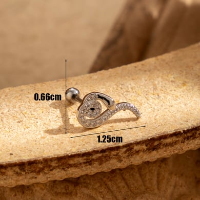 1 Paar Simple Series Klassische Tierkupfer ohne Beschichtungsmaterial Zirkon Damen Ohrstecker h5 Bild6