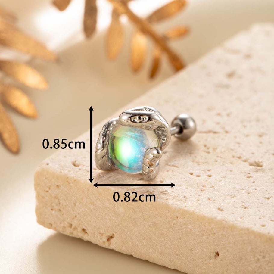 1 Pair Simple Series Classic Animal Titanium Steel No Plating Material Zircon Women Stud Earrings Picture8