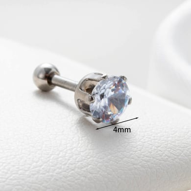 1 Pair Simple Series Simple Geometric Titanium Steel No Plating Material Zircon Women Stud Earrings h5 Picture4