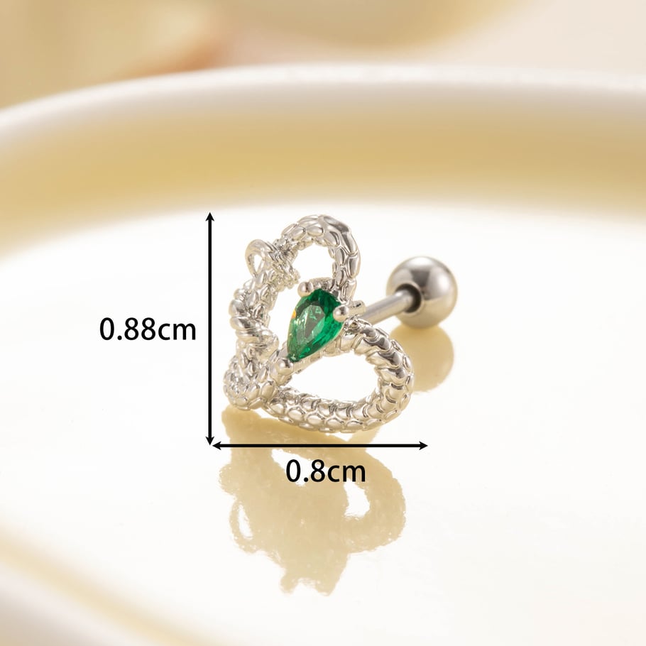 1 Pair Simple Series Classic Animal Titanium Steel No Plating Material Zircon Women Stud Earrings Picture6
