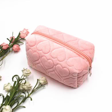 1 par de bolsos de poliéster para mujer con diseño de corazón, serie simple h5 Imagen9