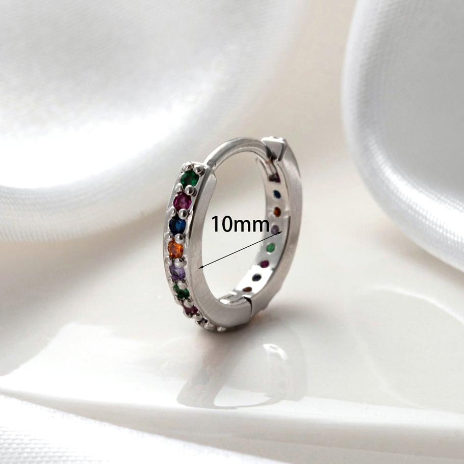 1 Paar einfache Serie einfache geometrische Kupfer keine Beschichtung Material Zirkon Frauen Ohrstecker Bild6