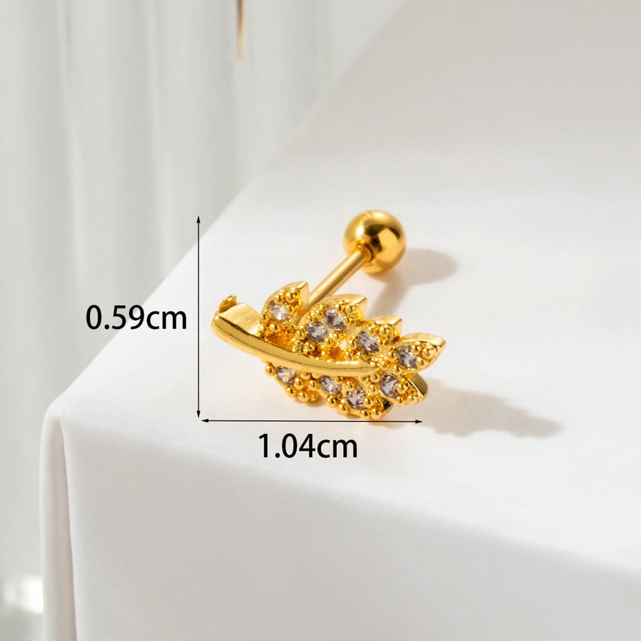 1 Paar Simple Series Klassische geometrische Titanstahl ohne Beschichtungsmaterial Zirkon Damen Ohrstecker Bild6