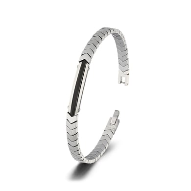 1 Paar einfache geometrische Edelstahl-Herrenarmbänder der Simple-Serie h5 Bild3